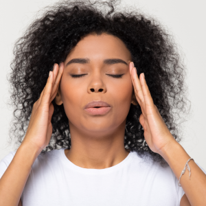 woman breathing