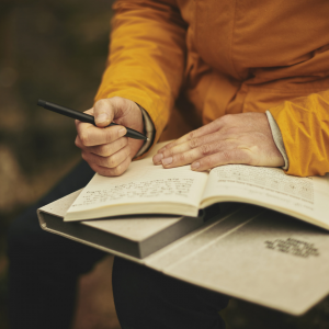 person journaling
