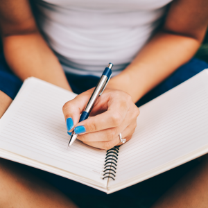 woman journaling