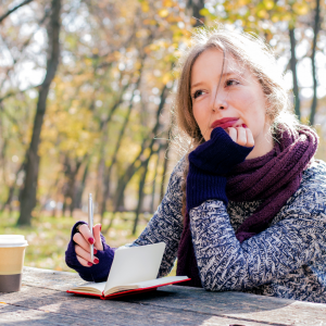 woman journaling