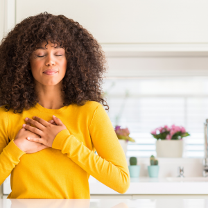 grateful woman