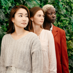 3 woman confidently standing together