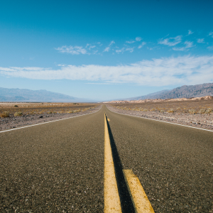 The view of an endless road